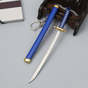 Mini 15Cm <span class=keywords><strong>Samurai</strong></span> Thanh Kiếm Keychain Phong Cách Cổ Điển Kim Loại Vũ Khí Mô Hình Mặt Dây Chuyền Cho Bảng Trang Trí Thời Trang Vật Liệu Hợp Kim - Product Image 3