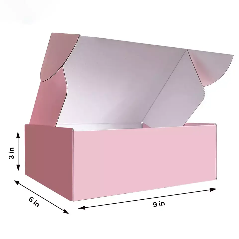 Benutzer definierte rosa Geschenk boxen Kraft papier boxen mit Deckel für Geschenke Bastel würfel Cupcake-Boxen