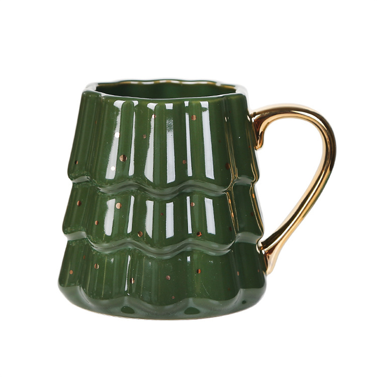 Verde con mango de oro