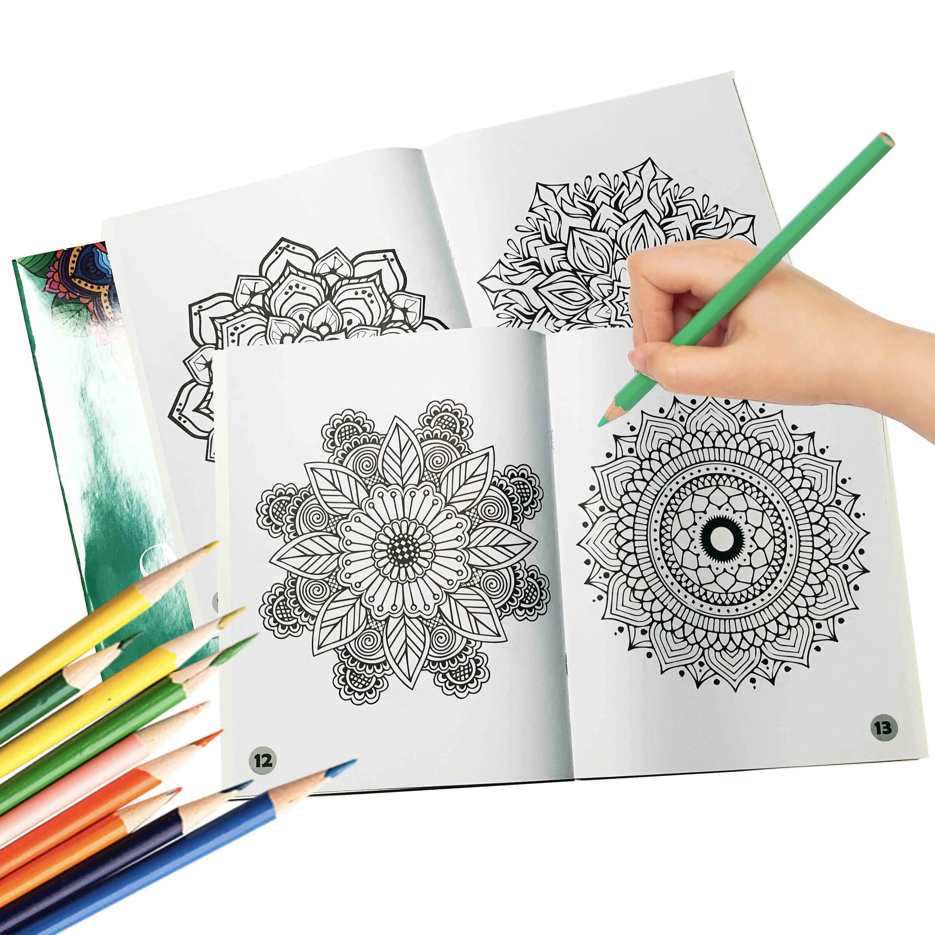 Venta al por mayor de calidad personalizada niños libro para colorear impresión para actividad folleto dibujo dibujado a mano impresión