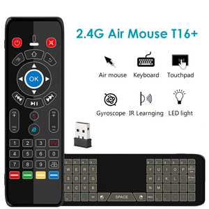 Touch Screen T16 Plus Air Mouse Gyro Voice 2.4GHz Wireless IR Learning Remote <strong>Control</strong> Backlit Mini <strong>Keyboard</strong> - Product Image 3