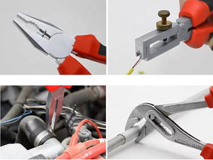 Kombinasyon ve diyagonal kesme ve uzun burun ve su pompası pense dahil olmak üzere çok fonksiyonlu el alet takımı - Product Image 5