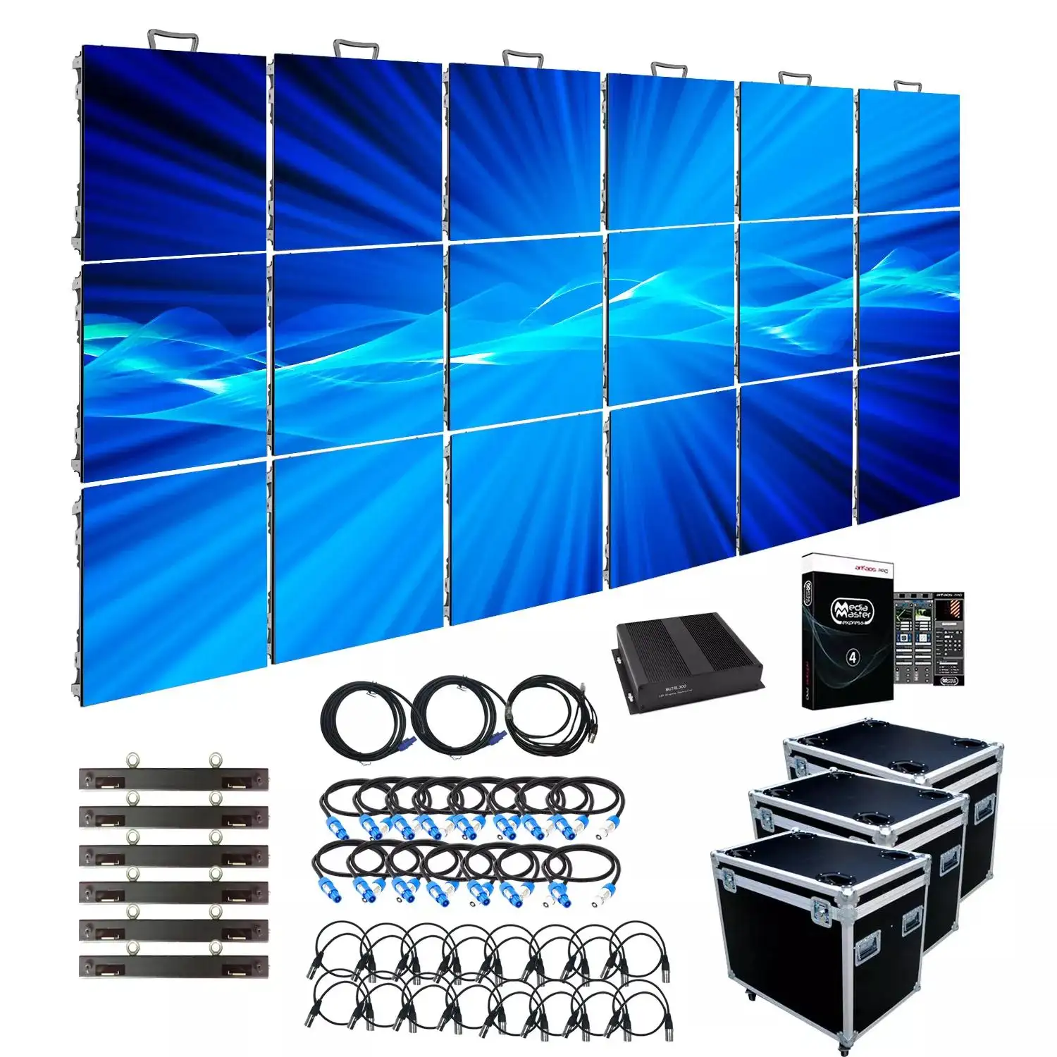 LED Video Wall Interior Exterior Capacitivo P3.91 Panel de pantalla LED Alquiler Eventos Fondo de escenario Pantalla LED