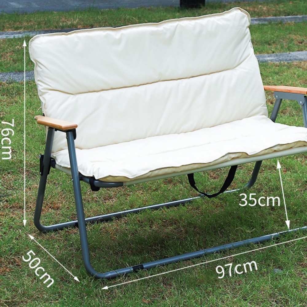 Cojín doble para asiento - caqui