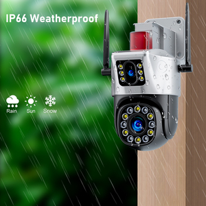 Sistema de cámara de seguridad CCTV con Zoom óptico, cámara de red IP PTZ de doble lente, WIFI - Product Image 6