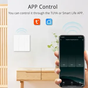 Zemismart Tuya Zigbee EU interruttore luce senza parete neutra interruttore a pulsante 1 2 3 Gang Alexa Google controllo vocale casa 220V - Product Image 3