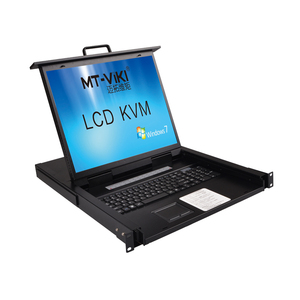 MT-ViKI 19 Inch <strong>IP</strong> LCD <strong>KVM</strong> Console Drawer <strong>16</strong> <strong>Port</strong> VGA, 1U RACK <strong>KVM</strong> <strong>Switch</strong> 19'' LCD <strong>KVM</strong> <strong>Switch</strong> Over <strong>IP</strong> - Product Image 3