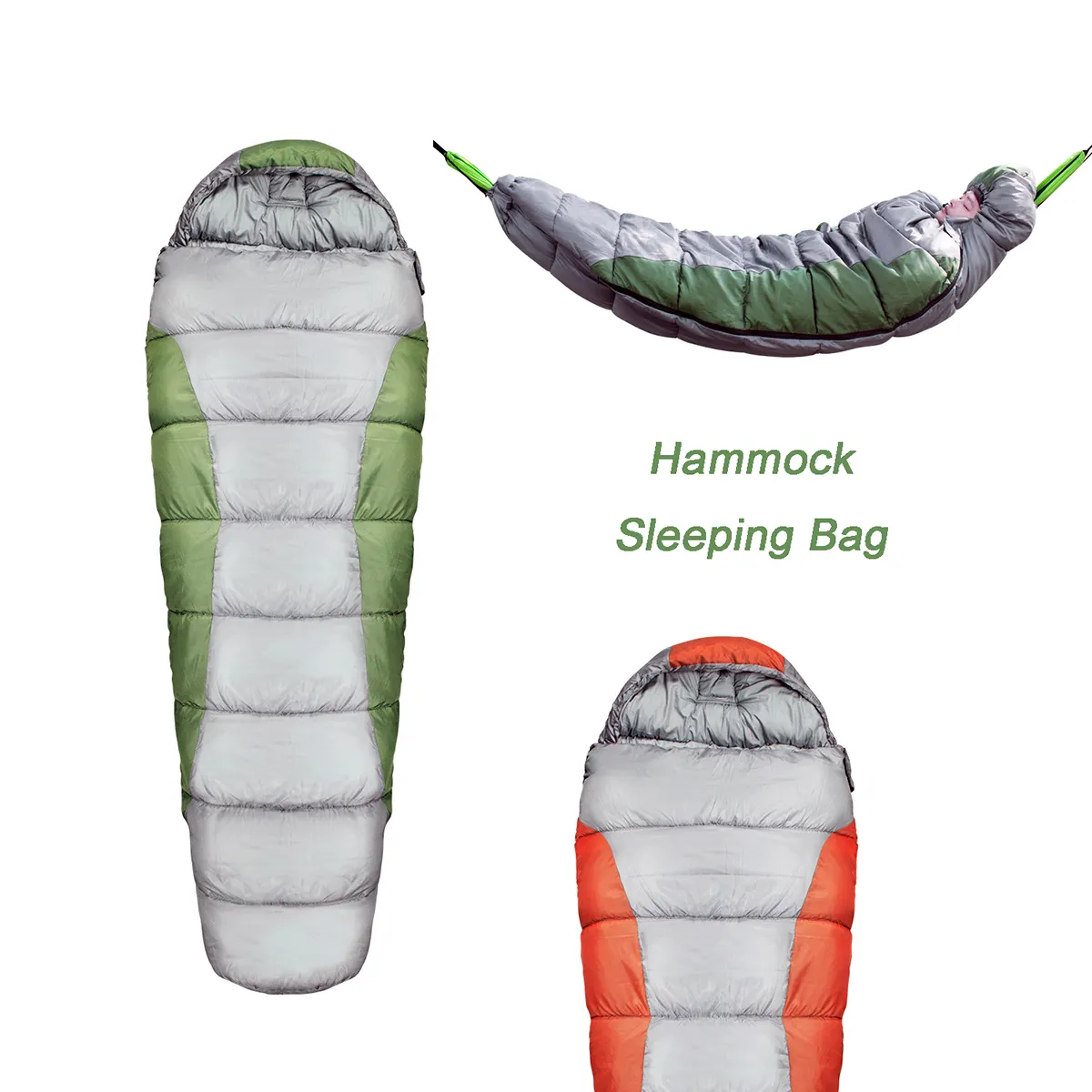 Outdoor Camping Wasserdichter Terylen Hängematten schlafsack Kompakter Mumien schlafsack mit Kompression