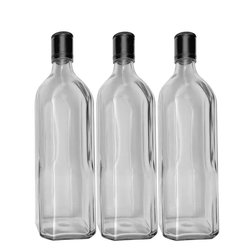 Factory price high-end 700ml free empty whiskey brandy rum liquor bottles