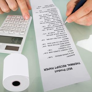 批发中国高品质制造商现金收据57 * 30毫米8毫米无芯热敏纸卷