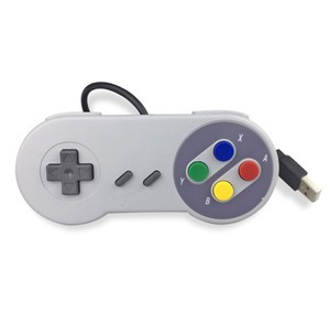 Mando USB SNES para Nintendo Super, mando con cable para ordenador, consola Retro