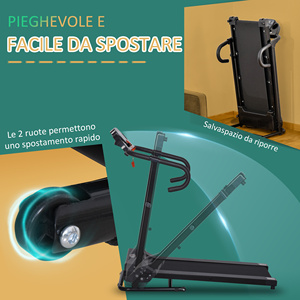 HOMCOM Folding Electric Treadmill Space Saving, Professional Treadmill with <strong>LCD</strong> <strong>Display</strong>, Speed &#8203; - Product Image 5