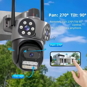 スマートAPP 3スクリーンビデオ8MP ICsee Wifiカメラセキュリティシステム屋内屋外デュアルレンズPTZ IP Camara APP - Product Image 6