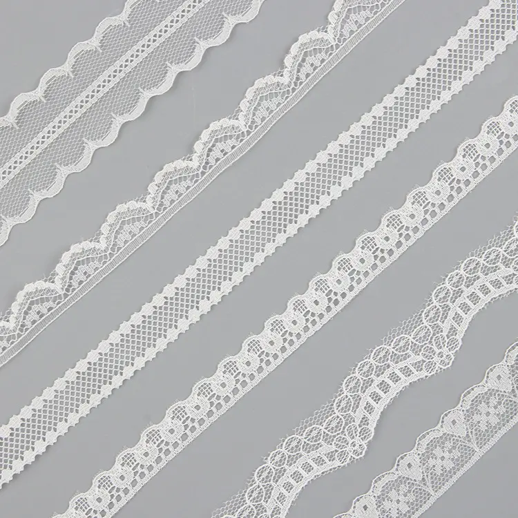 Hot Selling Cheap Fancy Trim Lace Shiny Embroidery White Renda Sequin Lace Fabric Trim
