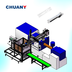 Cutlery Automation Production Line With <strong>Robot</strong> Arm for Injection <strong>Machine</strong> Disposable Spoon/fork /knife <strong>Automatic</strong> Packing <strong>System</strong> - Product Image 3