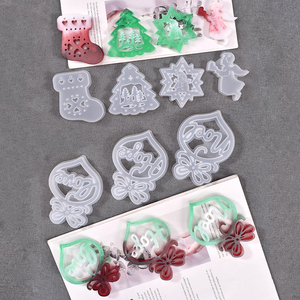Kaijie DIY kristal damla kalıp noel serisi silikon kalıp kardan adam çorap melek aşk ev dekorasyon reçine kalıp
