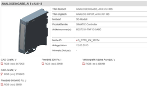 6ES75317NF100AB0 SIMATIC Módulo de entrada analógica de módulos de E/S, nuevo y original - Product Image 3