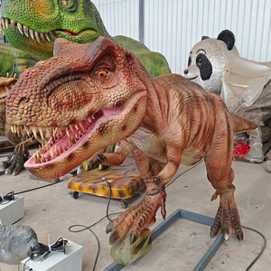 Parque de diversión simulado T Rex estatua realista tamaño completo Tyrannosaurus Rex Animatronics dinosaurio para exhibición
