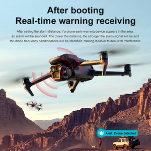 NDCOMPUTING 30-6400MHz Ultra-Wide Full-Band Drone Detector Jammer Wearable Handheld Security Protection FPV identifica todos