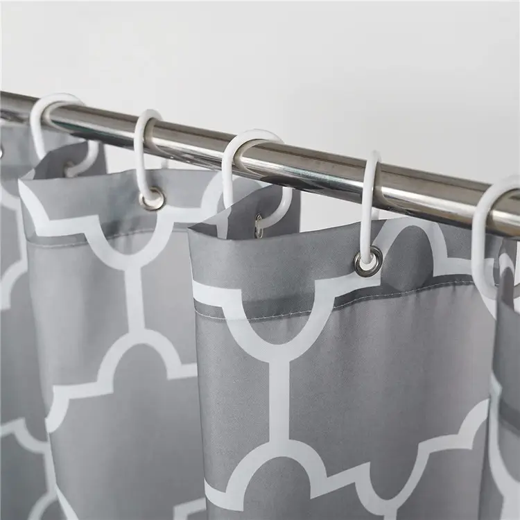 Hot sale New design Fabric Imiee Geometric Patterned Shower Curtain 72" x 72" - Grey