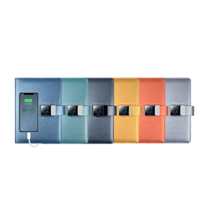 Cuaderno de cuero PU, bloqueo de seguridad A5, bloqueo de huellas dactilares, cuaderno con powerbank, desbloqueo digital recargable, cuaderno, Banco de energía