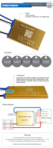 7S 24V 15A altın akıllı BMS PCB sıcaklık sensörü ile denge ile aynı Port koruma levhası ile kapalı anahtarı ile - Product Image 4