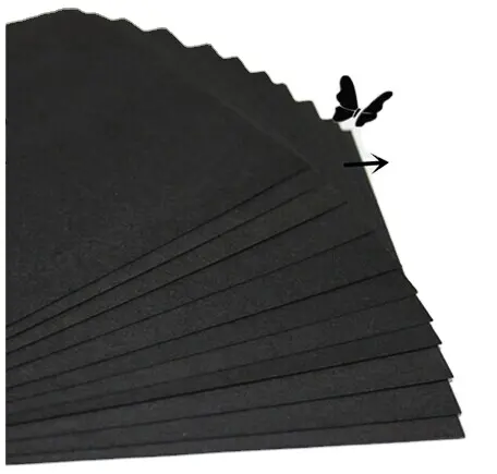 Genuine black wrapping bouquet black tissue paper black paper sheets for paper box