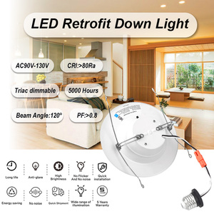 <strong>Led</strong> Downlight Retrofit Light 4inch 5inch 6inch Recessed Ceiling Can Light 5CCT Tunable Non Flicker Dimmable for US Canada Market - Product Image 2