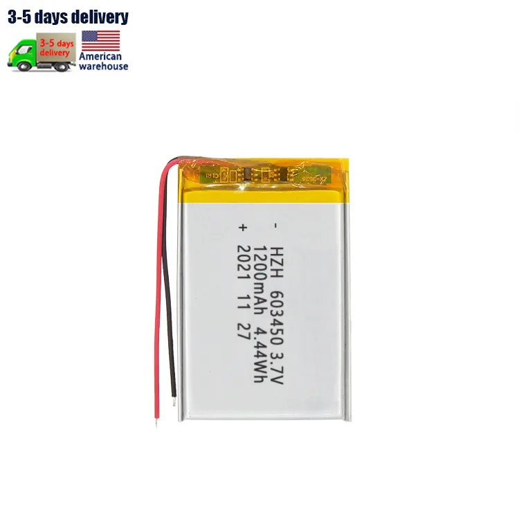 KC OEM 1S1P 603450 1200mAh 4.44Wh Altavoz Bluetooth Escáner GPS 603450 1200mAh 3,7 V batería de polímero de litio