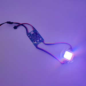 WS2811 адресуемый RGB полноцветный изменяющийся светодиодный точечный модуль с точечным пикселем, умный модуль 20 Вт 12-24 В, один модуль высокой мощности