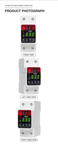 Voltriq logo Protector de corriente sobre y bajo voltaje 220V 63A 80A V Voltaje de protector VA ajustable para uso del sistema solar - Product Image 5