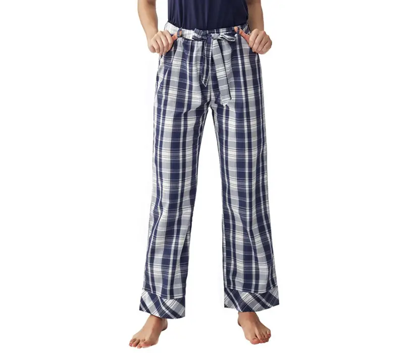 Pantalones de Pijamas Suave y Transpirable S-XXL Vlazom Algodn Pantalones Largas Mujer Verano para Pijamas y Desportivas 