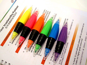 Penna evidenziatore personalizzata colori pastello scalpello punta evidenziatori pennarello 18 colori assortiti a base d'acqua asciugatura rapida - Product Image 4
