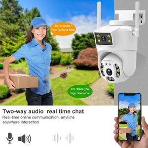 V380Pro 4MP 4G WiFi IP Outdoor PTZ Dual Lens Dual Screen Motion Detection Auto Tracking Home Security Protection CCTV <strong>Camera</strong> - Product Image 4