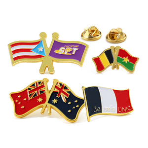 Nhà Máy Tùy Chỉnh Thiết Kế Quốc Gia Hat Phù Hợp Với Men Pin Hợp tác Cuộc Họp Quốc Gia Cờ Huy Hiệu Ve Áo Pins Cho Quà Tặng Lưu Niệm - Product Image 1