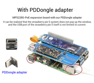 MPS2280-POE Raspberry Pi 5 выделенный PoE Ethernet блок питания расширение PCIE развивающая плата для NVME SSD шляпа - Product Image 3