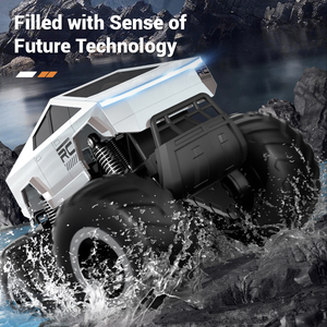 JJRC Q185 автомобиль с дистанционным управлением Tesla Cybertruck Модель Детские радиоуправляемые игрушечные кибер-грузовики амфибии с большим колесом киберпикап радиоуправляемые автомобили - Product Image 2