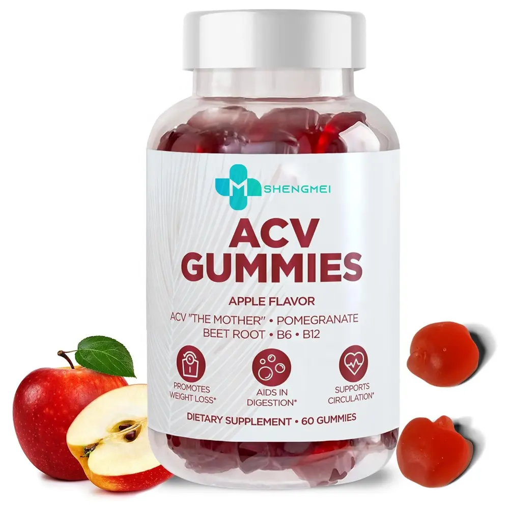 Ben progettato acv aceto di sidro di mele gummies dimagrante gummies grasso che brucia perdita di peso detox mele aceto di sidro