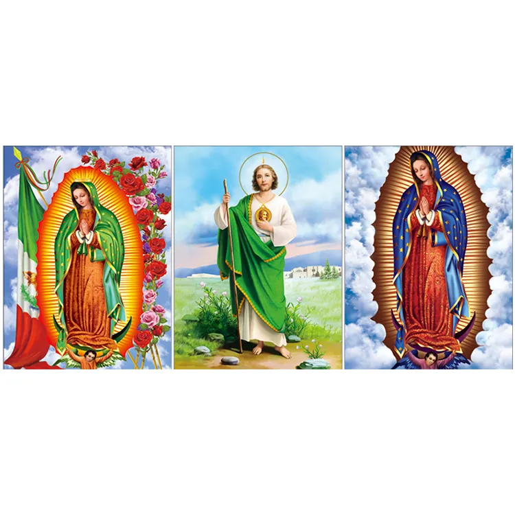 3d Pictures Of Jesus Christ Mary 3D Flip Lenticular Pictures Religion Poster For Home Decoration