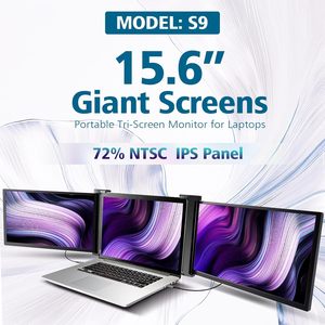 Monitor de pantalla IPS dual portátil de 15,6 pulgadas con interfaz tipo C portátil compatible con Windows y Mac - Product Image 2