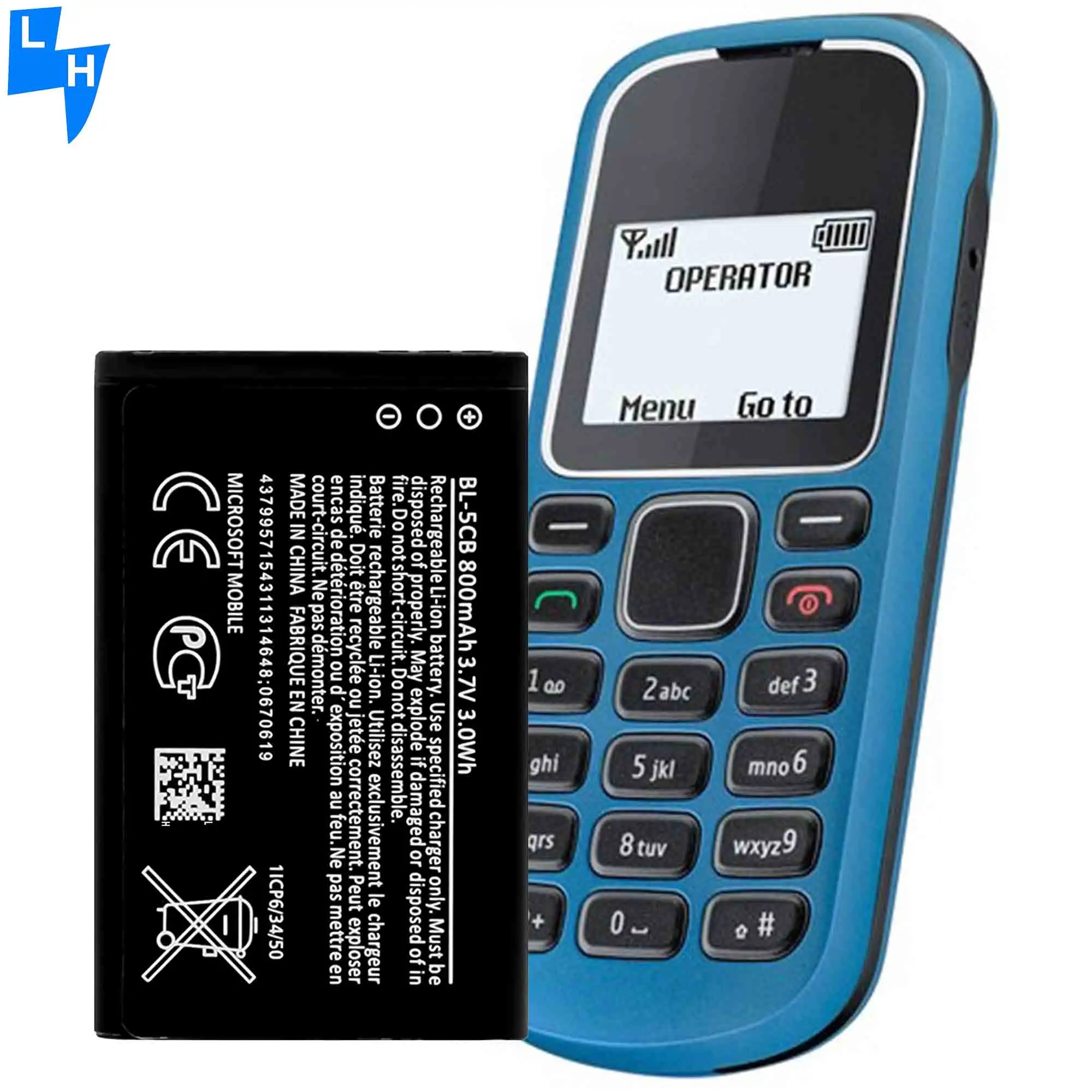 (BL-5CB) 800mAh pin cho Nokia 105 BL-5C mới cho Nokia gốc Nokia 105