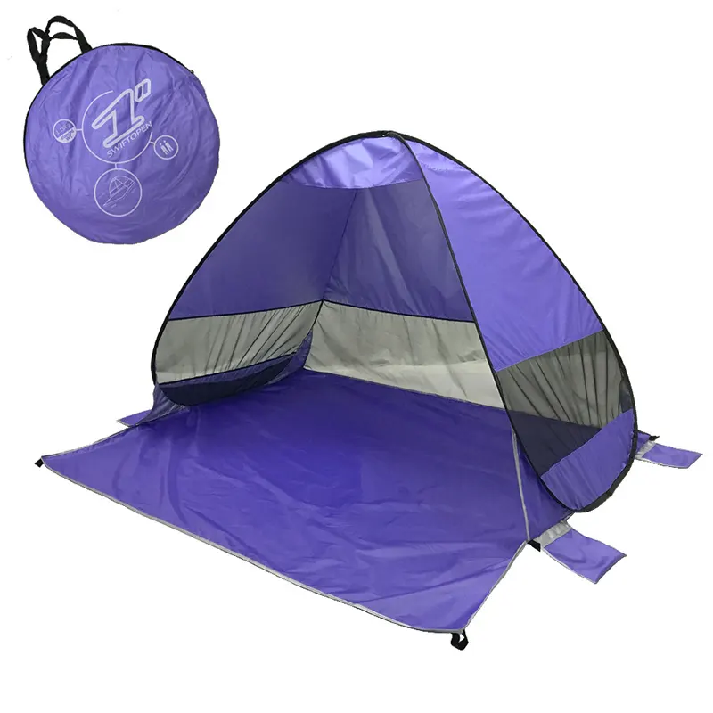 Tente de plage anti UV pour Camping, ouverture rapide, parasol, cabane, tente de plage