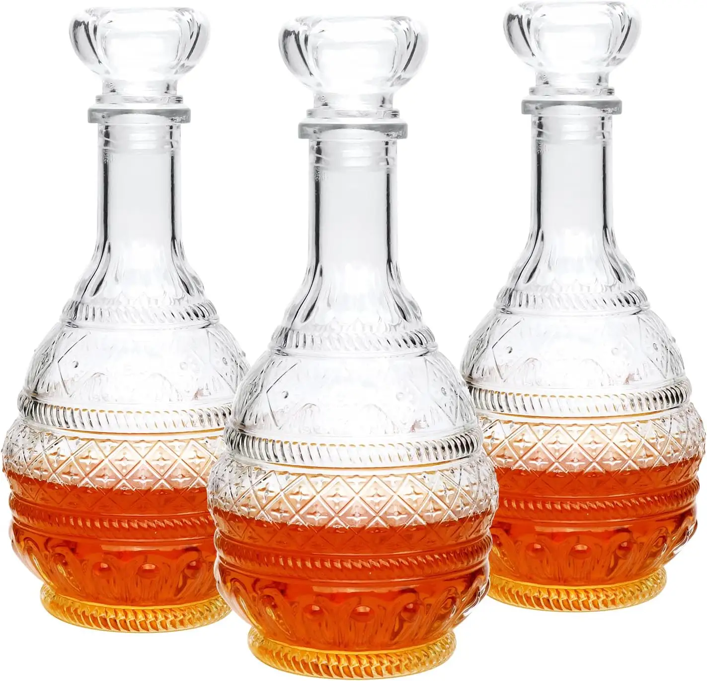 Hotsale factory price perfume refillable empty glass bottle amber dispenser glass decanter with glass lid 1000ml