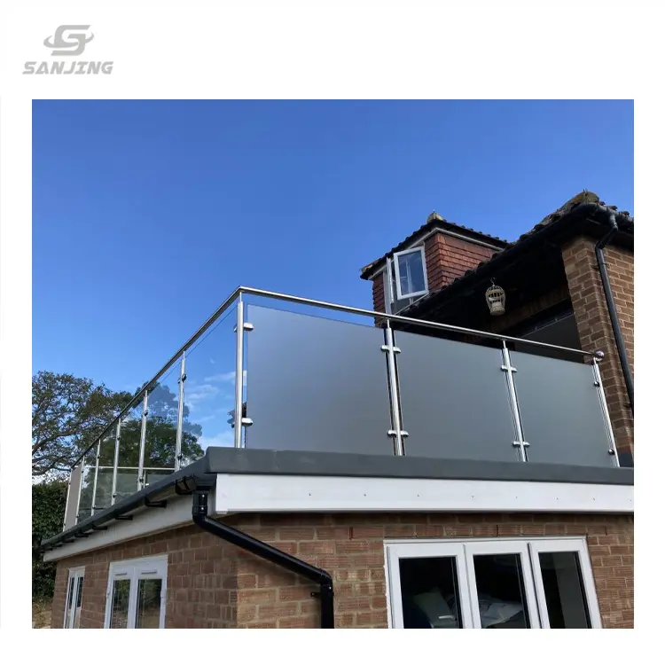 Balustrade en aluminium et acier inoxydable pour balcon en verre trempé, balustrade de haute qualité, prix en gros