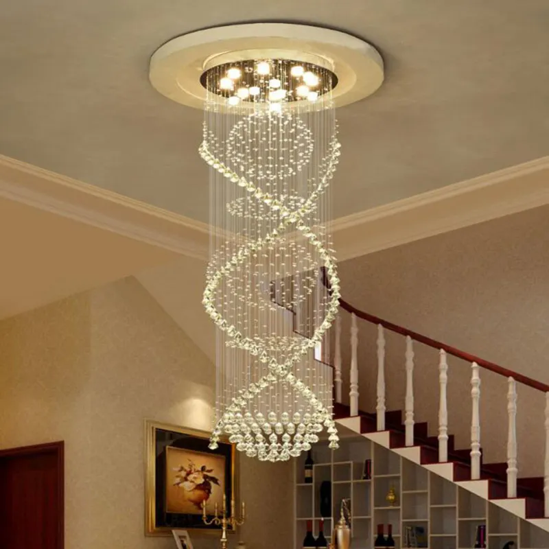 Lámparas de techo con borlas brillantes, tres esferas de cristal, 80cm de diámetro x 280cm de altura