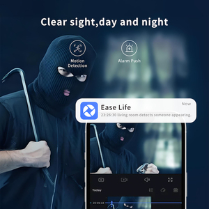 Cámara de seguridad interior con visión nocturna Wifi CCTV Monitoreo Estilo domo y opción de almacenamiento de tarjeta de memoria Sensor CMOS - Product Image 6