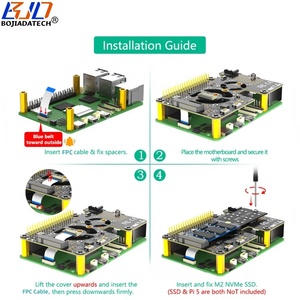 NGFF M.<span class=keywords><strong>2</strong></span> Key-M 2280 M2 NVMe SSD-Adapter Konverterkarte 40 PIN <span class=keywords><strong>GPIO</strong></span> mit Doppelventilator und PCI-E 1X Signal FPC-Kabel für <span class=keywords><strong>Raspberry</strong></span> <span class=keywords><strong>Pi</strong></span> 5