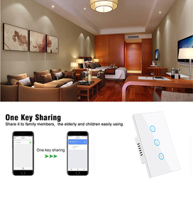 US für Tuya <span class=keywords><strong>WiFi</strong></span> Smart Einpoliger Touchscreen Vorhang Rollt or <span class=keywords><strong>Controller</strong></span> 240V EU Smart gehärtete Glaswand Fernbedienung