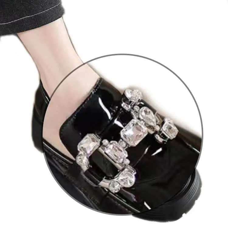 Accessori per scarpe in metallo con fibbia diamantata all'ingrosso per fibbia da donna personalizzata