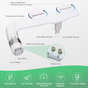 Factory Customization Non-Electric <strong>Bidet</strong> for Clean Vagina Floor Mounted on Toilet Seat Cover Cold and Hot Water <strong>Bidet</strong> Attachment - Product Image 3
